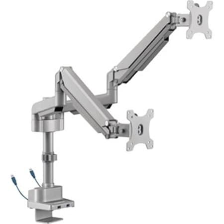 Upgrade Mounting Arm for Monitor - Gray - 2 Display Supported - 75 x 75 100 x 100 VESA Standard UP3203871